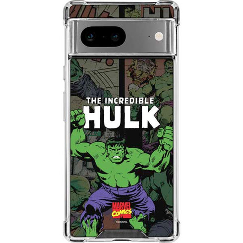 Marvel Classic Comics Hulk Fighter Vintage Google Pixel 8a Clear Case